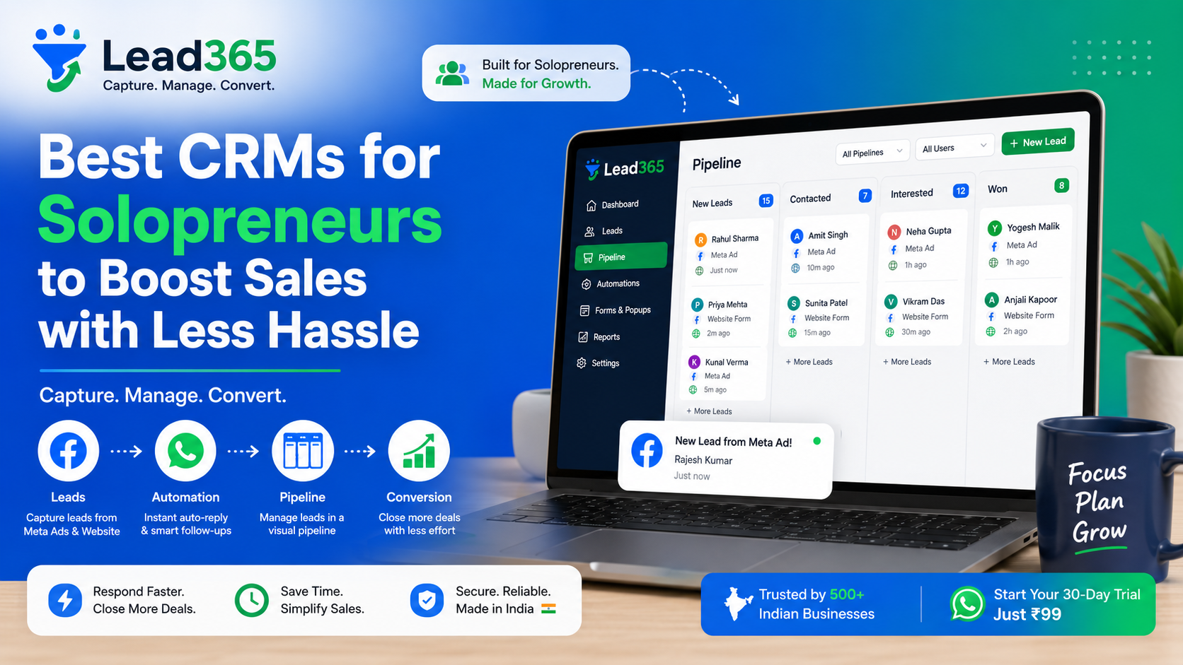 Best CRMs for Solopreneurs to Boost Sales with Less Hassle