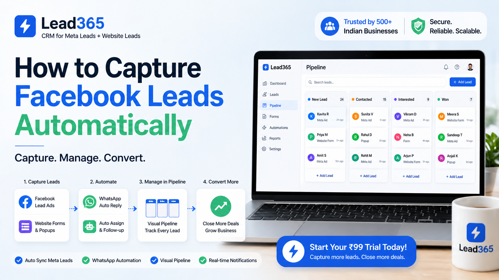 How to Capture Facebook Leads Automatically in India